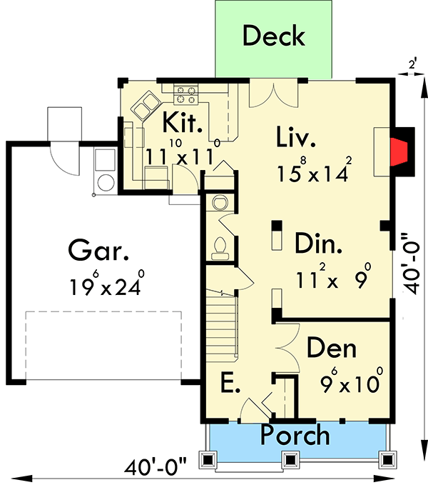 Plan 8130LB: Craftsman Home with Open Floor Plan - Floor Plan - Main Level - Craftsman, Northwest