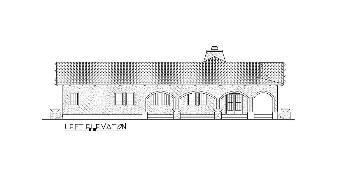 Plan 81384W: Open Courtyard Dream Home Plan - Image #4 - Adobe , Florida-Style, Mediterranean, Southwest, Spanish