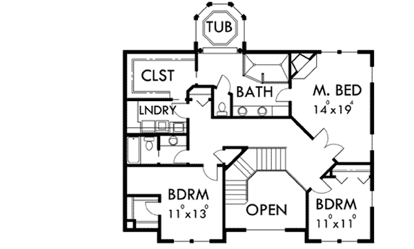 Plan 8140LB: Farmhouse with Wrap-Around Porch - Floor Plan - 2nd Floor - Farmhouse, Northwest