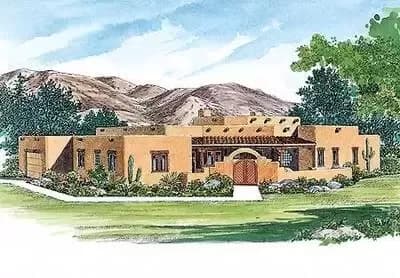 Creative Sante Fe-Style Home Plan