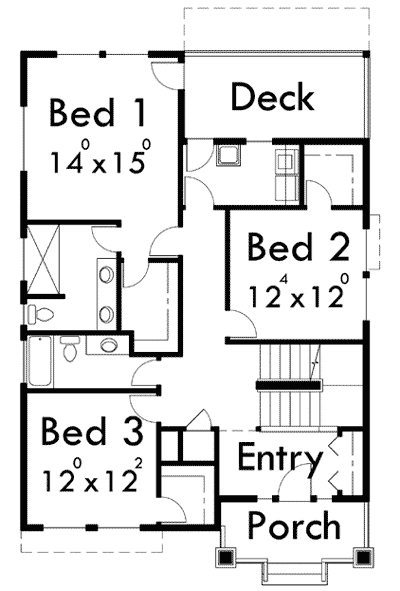 Plan 8147LB: 2-Story House Plan with Kitchen and Living Room Upstairs and a Drive Under Garage - 2471 Sq Ft - Floor Plan - Main Level - Craftsman, Northwest