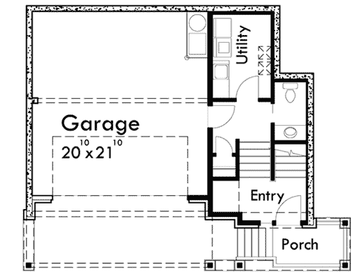 Plan 8149LB: 3 Bed House Plan with Great Work-From-Home Space - 2055 Sq Ft - Floor Plan - Basement - Craftsman, Northwest