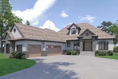 European Home Plan with Lower Level