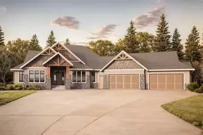 3000 Square Foot Craftsman Home Plan with Luxurious Master Suite