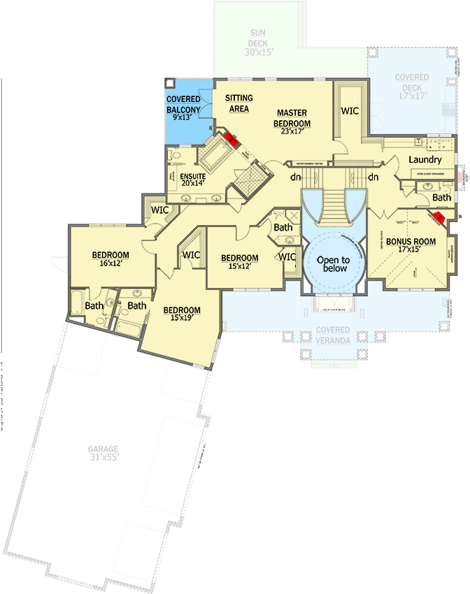 Plan 81616AB: A Very Special Mountain Home Plan - Floor Plan - 2nd Floor - Mountain, New American, Northwest, Rustic