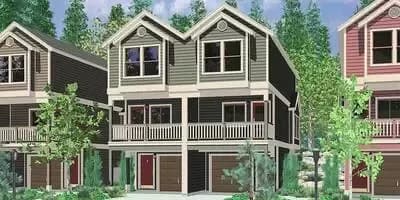 Duplex with Drive-under Garage