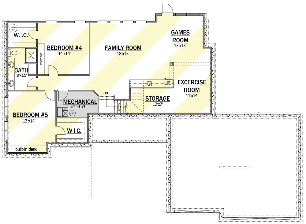 Plan 81629AB: Single Story Living With Expansion Below - Floor Plan - Optional Lower Level - Country, Ranch