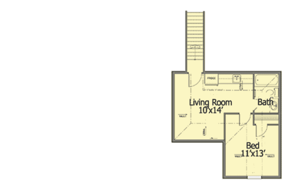 Plan 81633AB: Second Floor In-Law Suite - Floor Plan - Second Level - Northwest
