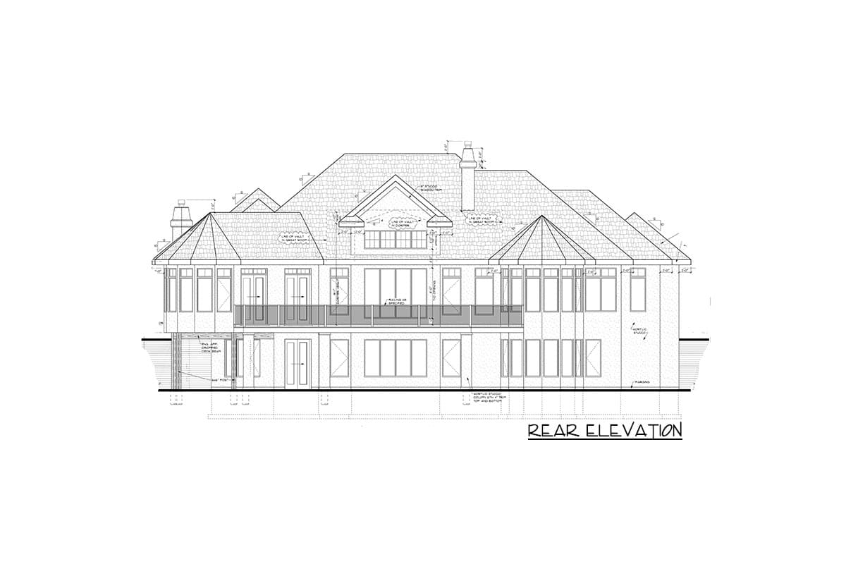 Plan 81634AB: Stone-and-Stucco House Plan with Three-Season Room and Finished Lower Level - Image #6 - European