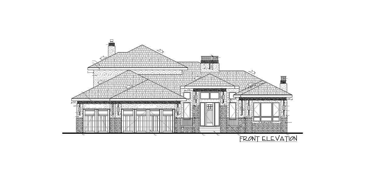 Plan 81636AB: Prairie Style Home Plan with Elevator andLower Level Expansion - 2876 Sq Ft - Image #8 - Contemporary, Mid Century Modern, New American, Northwest, Prairie