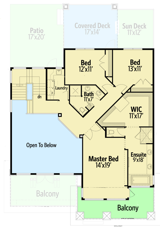 Plan 81637AB: Cutting Edge Contemporary House Plan - Floor Plan - 2nd Floor - Modern, Northwest