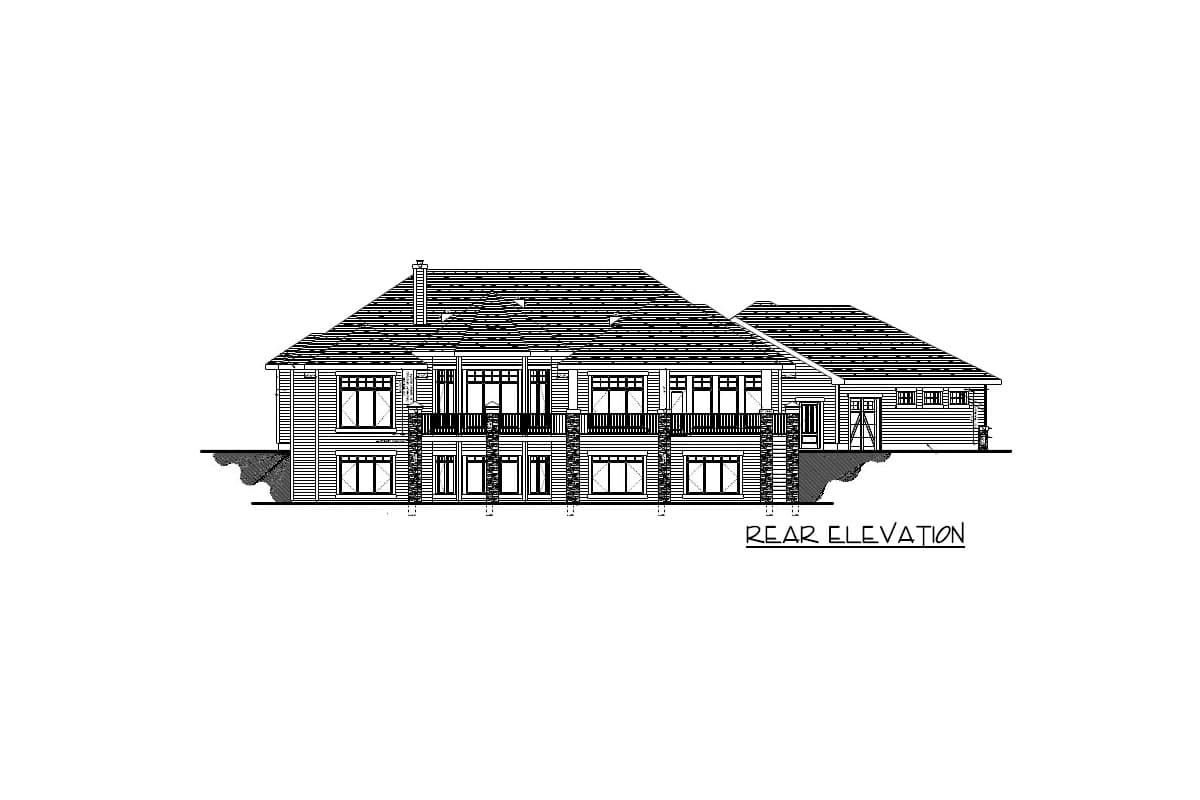Plan 81646AB: One-Story House Plan with Angled 4-Car Garage - Architectural Designs - 3503 Sq Ft - Image #4 - Craftsman, Northwest