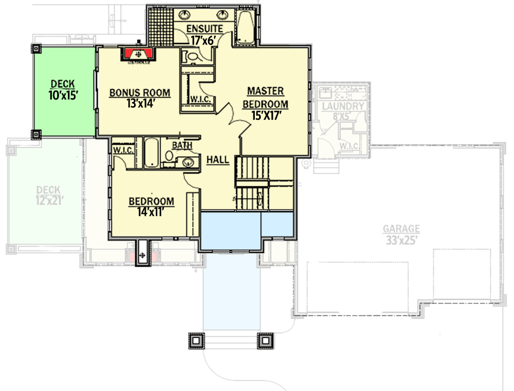 Plan 81652AB: Edgy Design With 2-Story Entry Porch - Floor Plan - 2nd Floor - Contemporary, Northwest