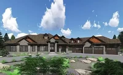 Over-Sized Mountain House Plan