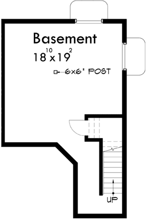 Plan 8185LB: Narrow Lot Duplex House Plan - Floor Plan - Basement