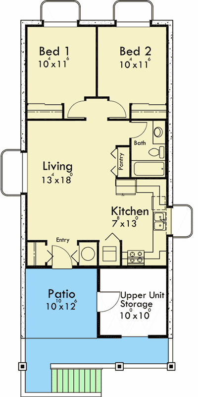 Plan 8196LB: Craftsman Home Plan for 2 Families - Floor Plan - Basement