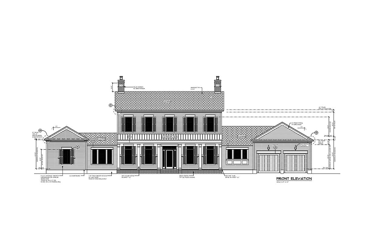 Plan 82001KA: Colonial With Beautiful Kitchen - Image #9 - Colonial, Traditional