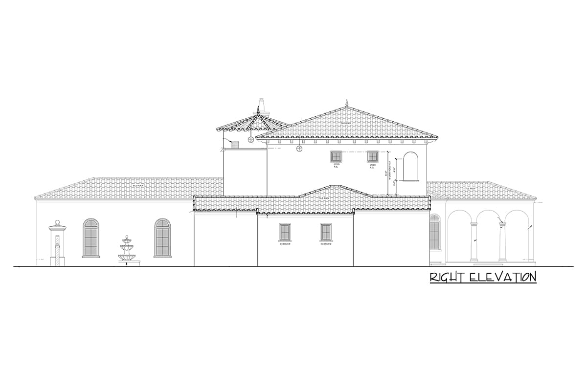 Plan 82008KA: Spanish Luxury Plan With Private Courtyard - Image #13 - European, Florida-Style, Mediterranean, Spanish, Tuscan