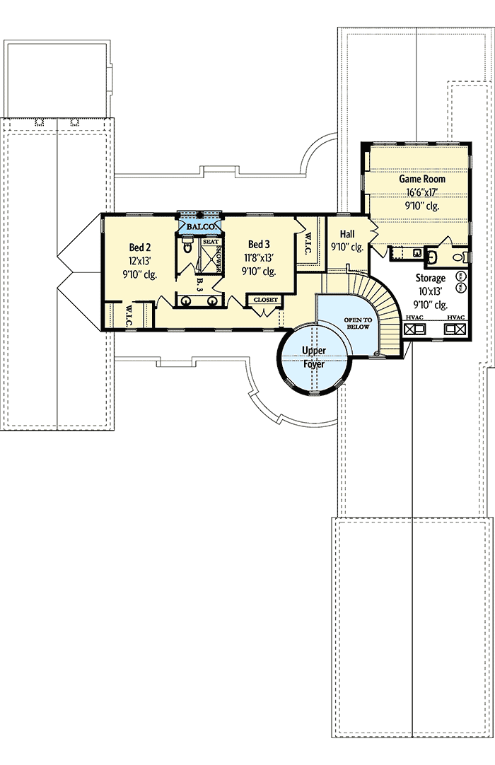 Plan 82010KA: Tuscan-Inspired House Plan with Turreted Entry and Master Suite with Private Terrace - Floor Plan - 2nd Floor - European, Florida-Style, Mediterranean, Spanish, Tuscan