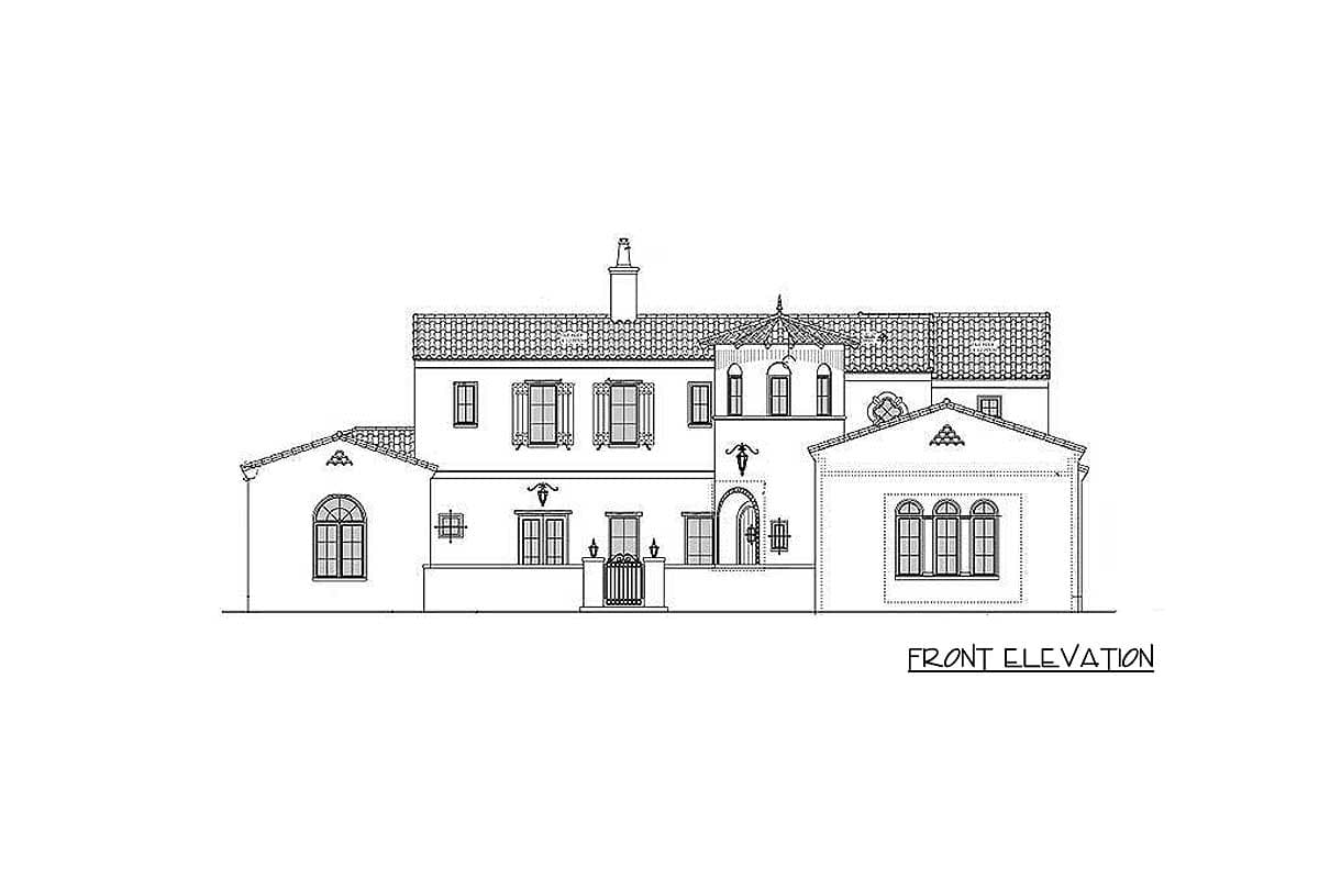 Plan 82010KA: Tuscan-Inspired House Plan with Turreted Entry and Master Suite with Private Terrace - Image #10 - European, Florida-Style, Mediterranean, Spanish, Tuscan