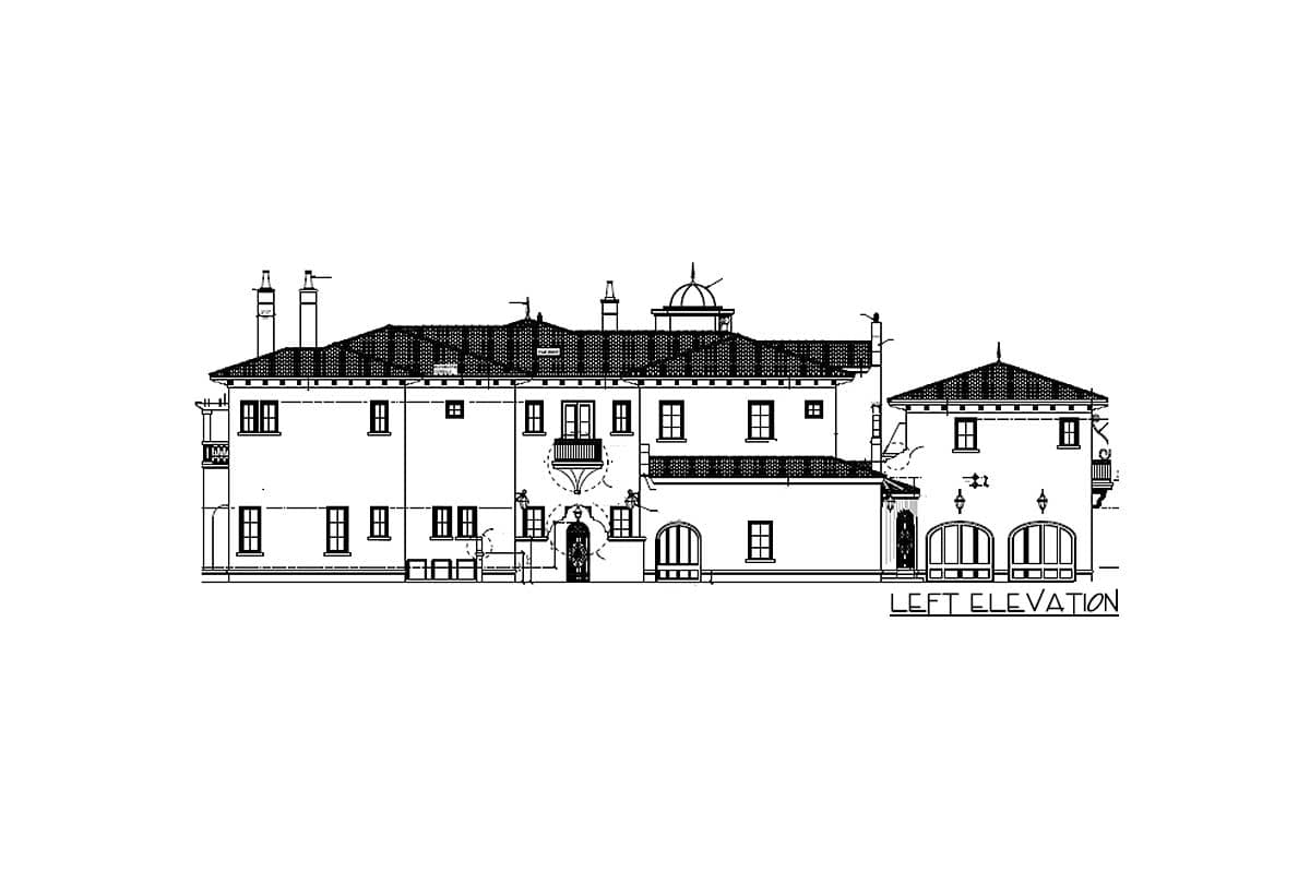 Plan 82013KA: Dazzling Mediterranean Home Plan with Upstairs Lounge - Image #34 - European, Mediterranean, Spanish