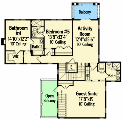 Plan 82075KA: Luxurious Tuscan House Plan with Lower Level - Floor Plan - 2nd Floor - European, Mediterranean, Tuscan