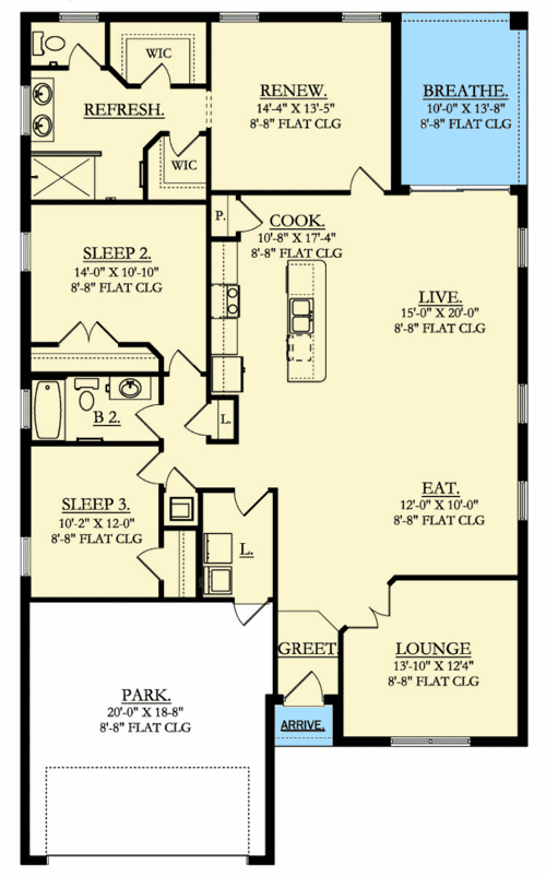 Plan 82089KA: Amazing Open Floor Plan - Floor Plan - Main Level - Mediterranean, Southern, Spanish
