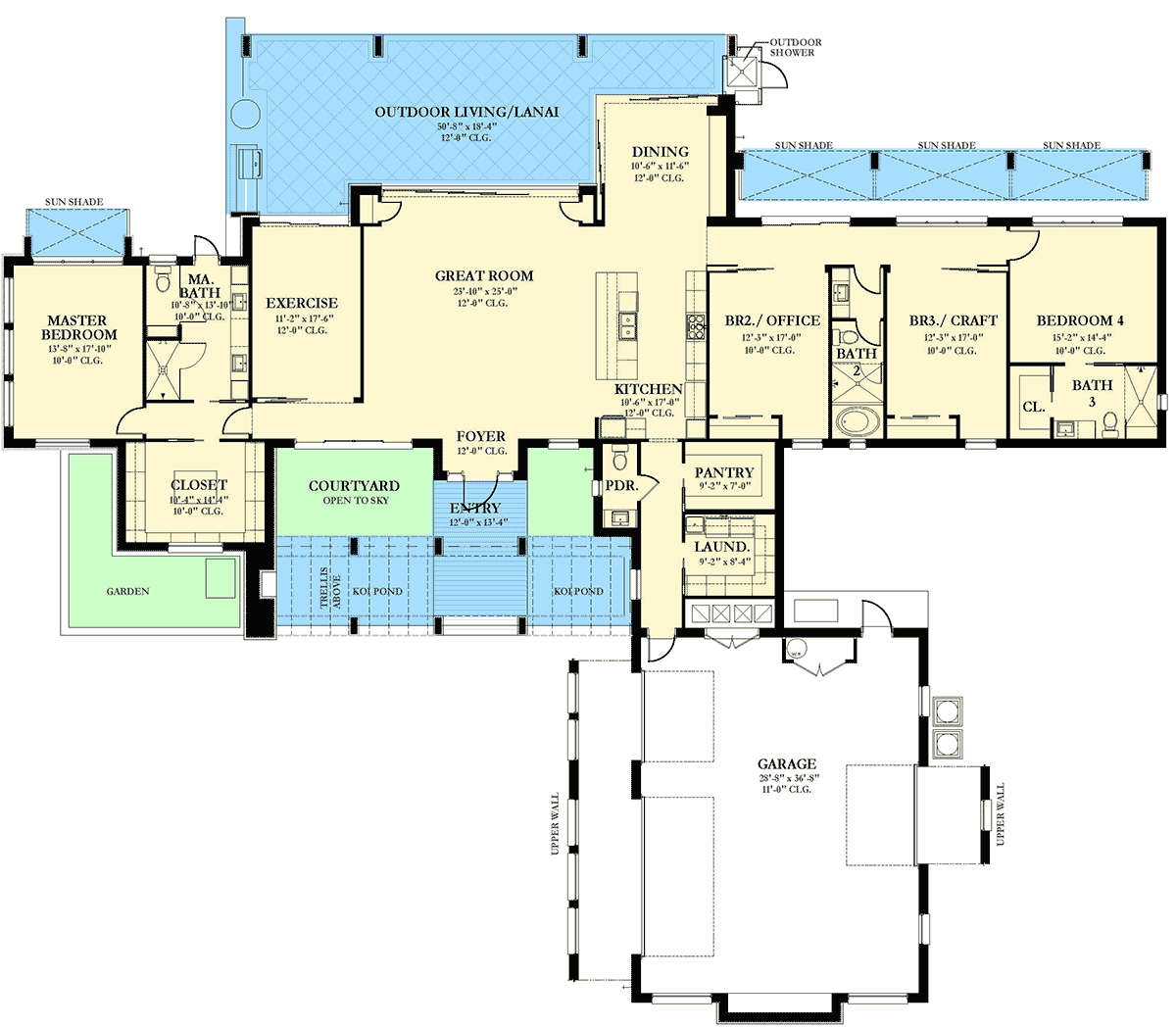 Plan 82148KA: Exquisite Prairie Styling - Floor Plan - Main Level - Modern, Northwest, Prairie