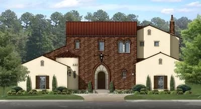 Four Bedroom Tuscan House Plan