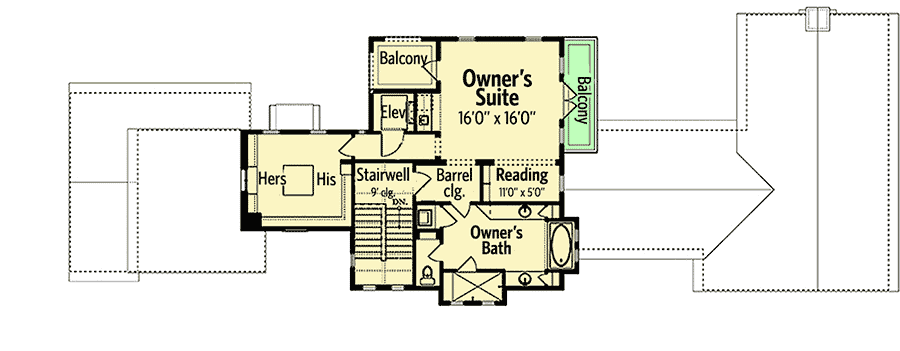 Plan 82152KA: Three Story Tuscan Abode - Floor Plan - 3rd Floor - Mediterranean, Tuscan