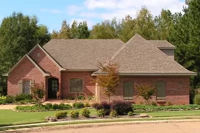 Traditional Bedroom with Courtyard Garage - 2024 Sq Ft