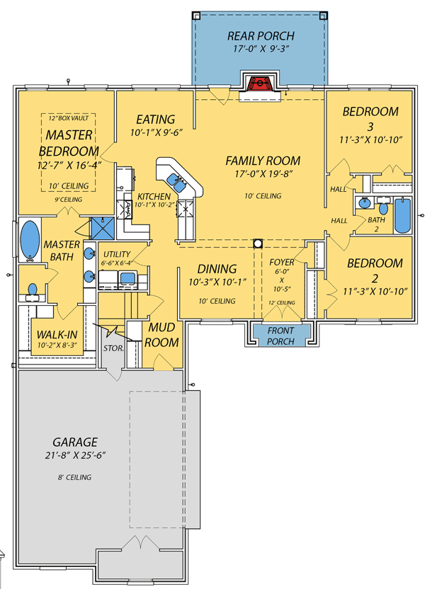Plan 83839JW: European House Plan with Courtyard Garage - Floor Plan - Main Level - European, French Country, Southern