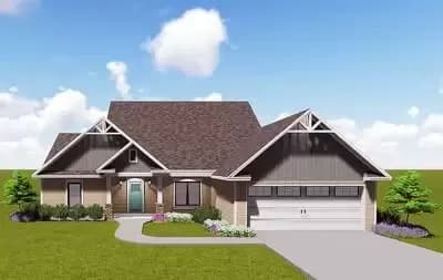 Craftsman House Plan with Open Layout