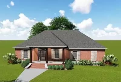 Acadian House Plan with Safe Room