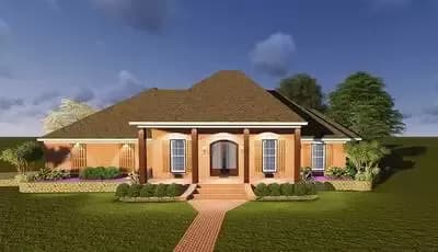Handsome Acadian House Plan with Two Porches
