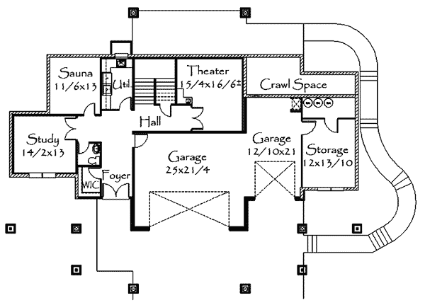 Plan 85010MS: Aspen Style Retreat - Floor Plan - Basement - Contemporary, Mountain, Northwest, Vacation