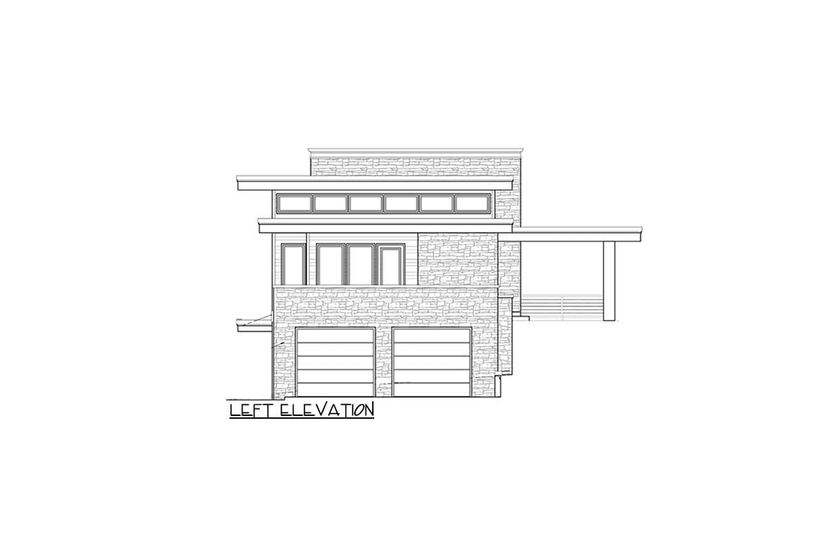 Plan 85028MS: 3-Bed Mid-Century Modern House Plan Under 1900 Square Feet with Drive-Under Garage - Image #6 - Mid Century Modern, Modern, Northwest