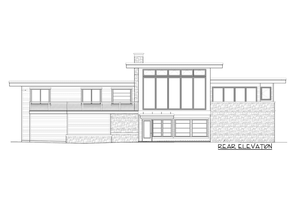 Plan 85028MS: 3-Bed Mid-Century Modern House Plan Under 1900 Square Feet with Drive-Under Garage - Image #7 - Mid Century Modern, Modern, Northwest