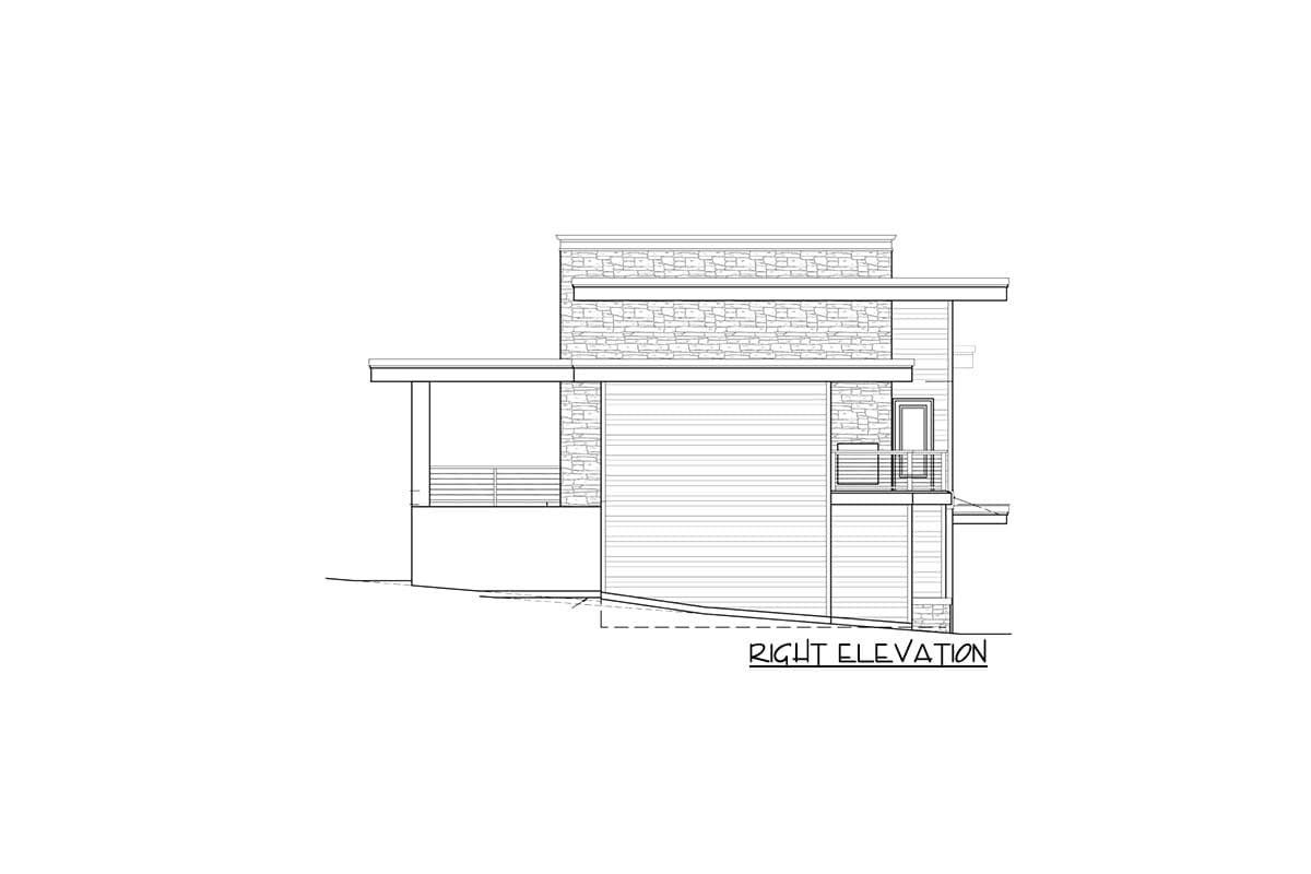 Plan 85028MS: 3-Bed Mid-Century Modern House Plan Under 1900 Square Feet with Drive-Under Garage - Image #8 - Mid Century Modern, Modern, Northwest