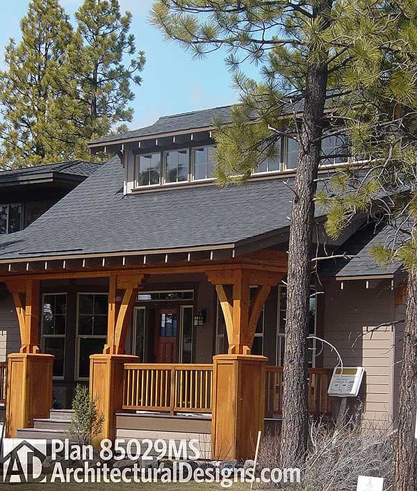 Plan 85029MS: Bungalow with Great Front Porch - Image #6 - Cottage, Country, Craftsman, Mountain, Vacation