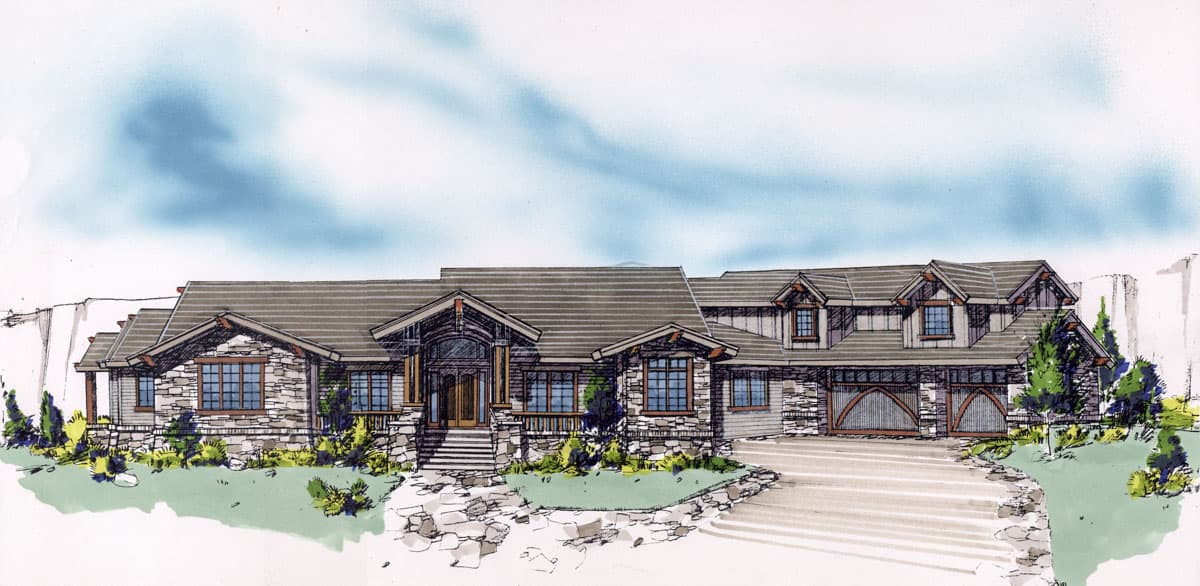 Plan 85049MS: Angled Craftsman Home Plan - Image #19 - Craftsman, Mountain, Northwest