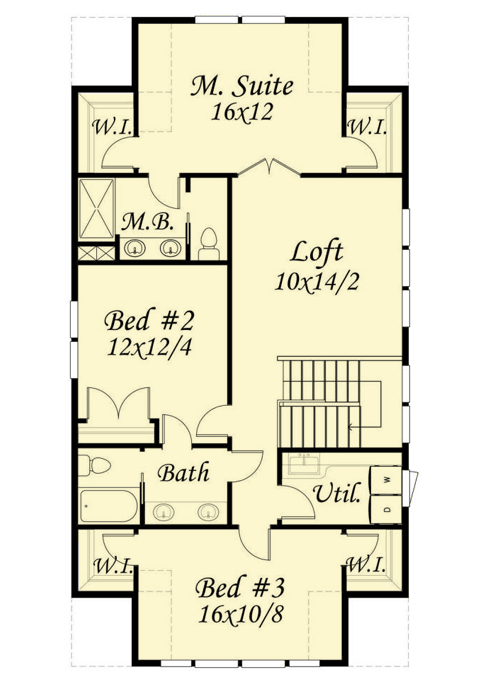 Plan 85058MS: Handsome Bungalow House Plan - Floor Plan - Second Level - Bungalow, Cottage, Country, Northwest