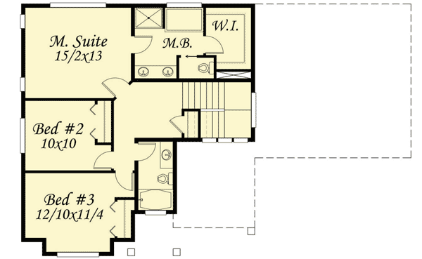 Plan 85079MS: Prairie Modern House Plan for Side Sloping Lot - Floor Plan - 2nd Floor - Northwest, Prairie