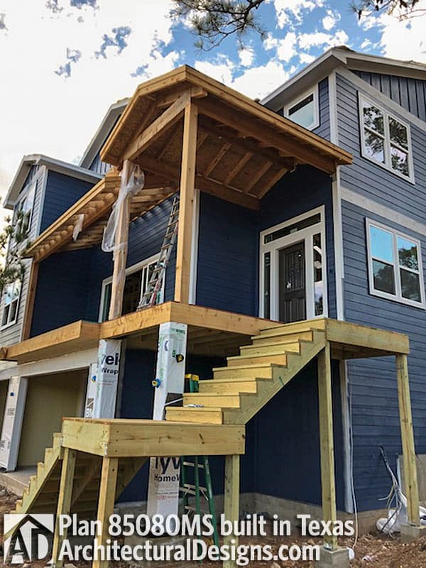 build gallery item - House Plan 85080MS comes to life in Texas