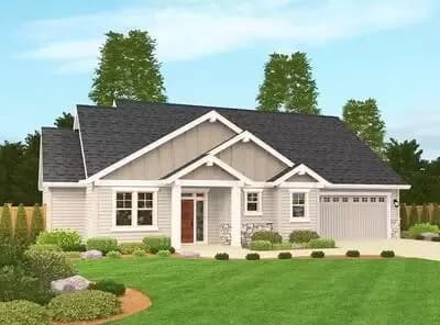 Craftsman House Plan with Open Layout