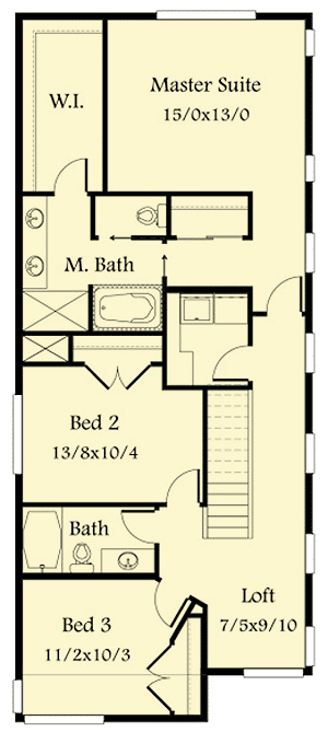 Plan 85100MS: Two-Story Contemporary House Plan - Floor Plan - 2nd Floor - Contemporary, Modern