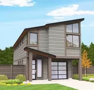 Modern Narrow Lot House Plan