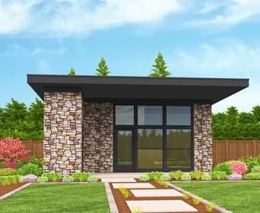 Flexible Tiny Modern House Plan