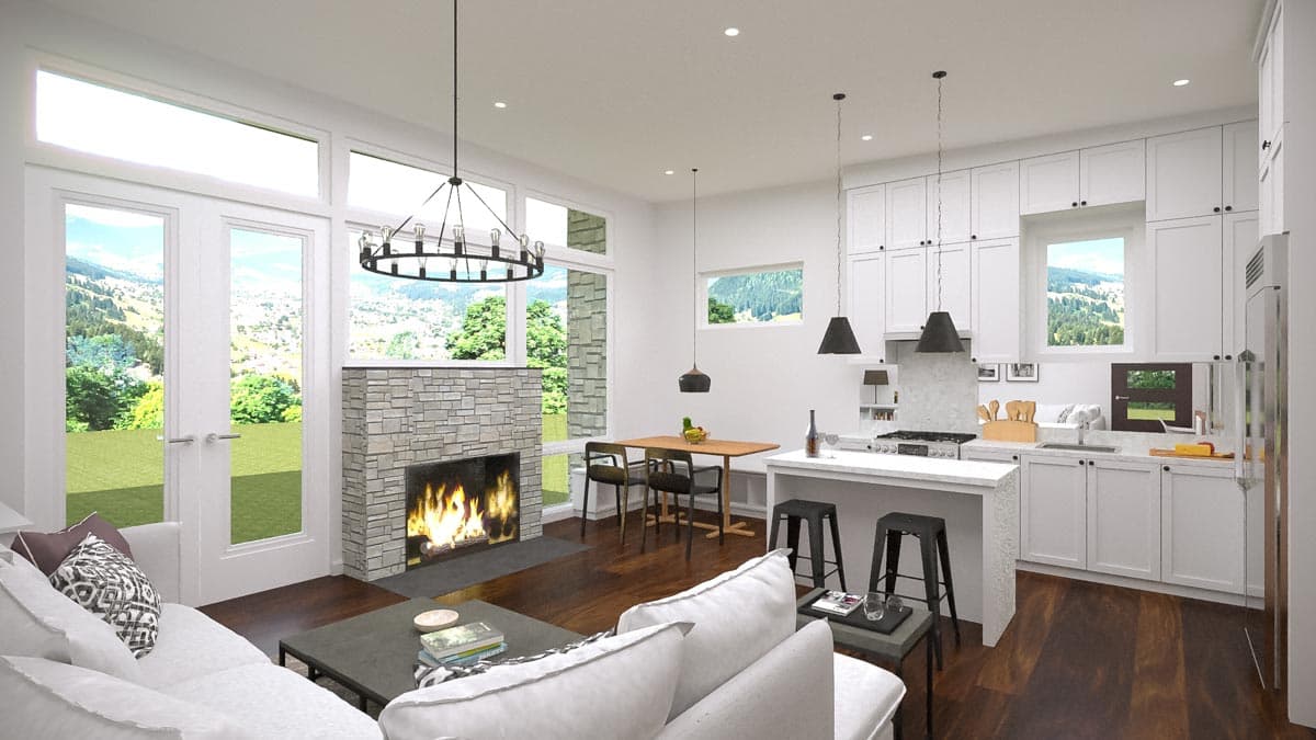 Plan 85105MS: Tiny Modern House Plan with Lanai - Image #4 - Contemporary, Modern