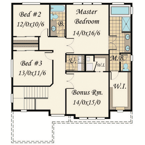 Plan 85112MS: Craftsman House Plan with Country Kitchen - Floor Plan - 2nd Floor - Craftsman, Northwest
